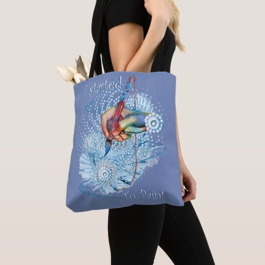 Abstrakte blaue Vibration Tasche (Von Nahem)