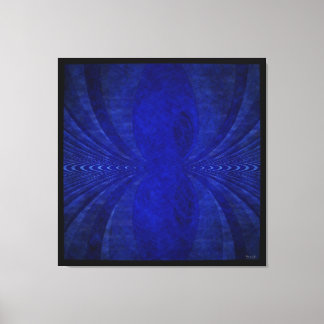 Abstrakte blaue Welle Leinwanddruck