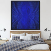 Abstrakte blaue Welle Leinwanddruck (Insitu (Schlafzimmer))