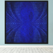 Abstrakte blaue Welle Leinwanddruck (Insitu (Holzboden))