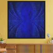 Abstrakte blaue Welle Leinwanddruck (Insitu (Wohnzimmer))