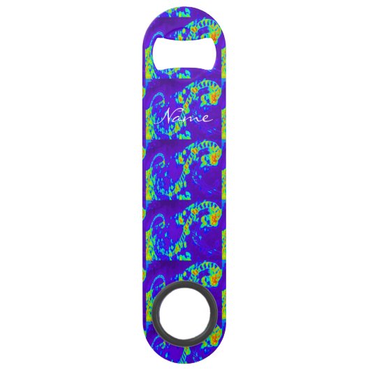 abstrakte blaue Wellen Thunder_Cove Speed Flaschenöffner (Vorderseite)