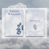 Abstrakte blaue Wolken Ohrring-Schmuckkarte