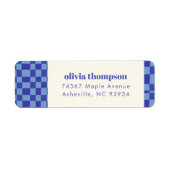 Abstrakte Blauer Duschkopf-Rücksendeadresse (Vorne)