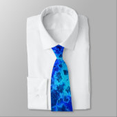 Abstrakte Blauer Ozean-Luft Krawatte (Gebunden)