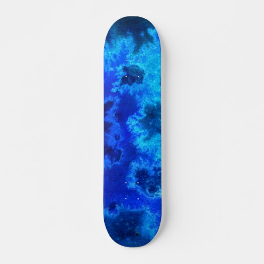 Abstrakte Blauer Ozean-Luft Skateboard (Vorne)
