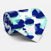 Abstrakte blaugrüne Aquarellfarben Druckgeräte Kra Krawatte (Gerollt)
