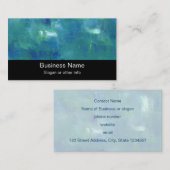 Abstrakte blaugrüne Sentiment. Visitenkarte (Vorne/Hinten)