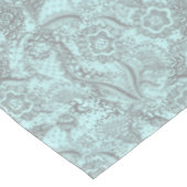 Abstrakte bläuliche Monogramm-Tabelle Tischdecke (Schrägansicht)