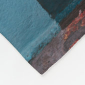 ABSTRAKTE BLAUROS UND GELBEN FLEECEDECKE (Ecke)