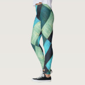 Abstrakte Blautöne Leggings (Links)