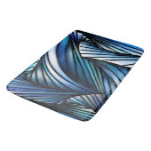 Abstrakte Blauwelle Badematte (Schrägansicht)
