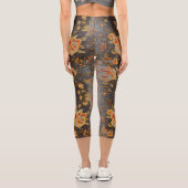 Abstrakte Bleistiftstruktur Capri Leggings (Rückseite)