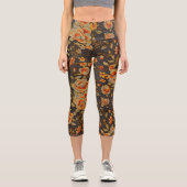 Abstrakte Bleistiftstruktur Capri Leggings (Vorderseite)
