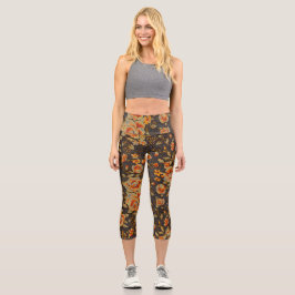 Abstrakte Bleistiftstruktur Capri Leggings
