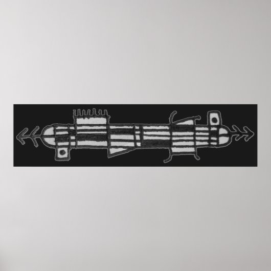 Abstrakte Bleistiftzeichenbildung Poster (Vorne)