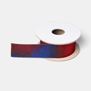 Abstrakte Blende/Rot Satinband