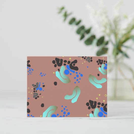 Abstrakte Blobs Spaß auf der Postkarte (Stehend Vorderseite)