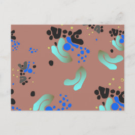 Abstrakte Blobs Spaß auf der Postkarte