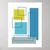 Abstrakte Blöcke 1 Geometrisches Design Poster (Vorne)
