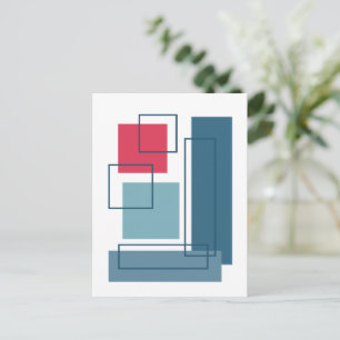 Abstrakte Blöcke 1 Geometrisches Design Postkarte