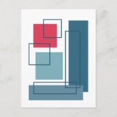 Abstrakte Blöcke 1 Geometrisches Design Postkarte (Vorderseite)