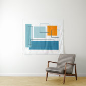 Abstrakte Blöcke 1 Geometrisches Design Wandteppich (Beispiel (Horizontal))