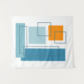 Abstrakte Blöcke 1 Geometrisches Design Wandteppich (Vorderseite (Horizontal))