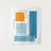 Abstrakte Blöcke 1 Geometrisches Design Wandteppich (Vorderseite)