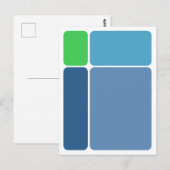 Abstrakte Blöcke Design Postkarte (Vorne/Hinten)