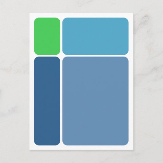 Abstrakte Blöcke Design Postkarte (Vorderseite)
