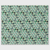 Abstrakte Blöcke grün Geschenkpapier (Flach)