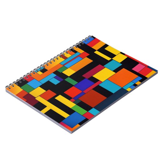 Abstrakte Blöcke in Wüstenfarben Notizblock (Linke Seite)