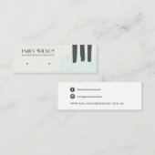 ABSTRAKTE BLUE BLACK KERAMIK STUD EARRING DISPLAY MINI VISITENKARTE (Vorne/Hinten)