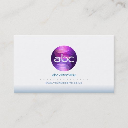 Abstrakte Blue Circles-Logo-Visitenkarte Visitenkarte (Vorderseite)