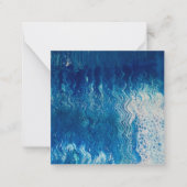 Abstrakte Blue Flat Note Card Mitteilungskarte (Vorderseite)