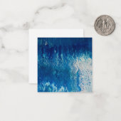 Abstrakte Blue Flat Note Card Mitteilungskarte (Vorderseite/Rückseite Beispiel)