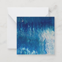 Abstrakte Blue Flat Note Card