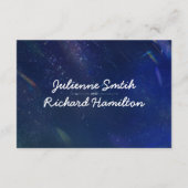 Abstrakte Blue Galaxy Hochzeitkarte Begleitkarte (Rückseite)