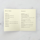 Abstrakte Blue & Gold Watercolor Hochzeit Programm (Innenseite)