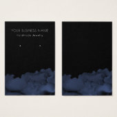 Abstrakte Blue Ink Wash Earring Display Cards (Vorne & Hinten)
