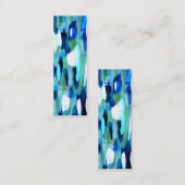 Abstrakte Blues-Geschäfts-Karten-Lesezeichen Mini Visitenkarte (Vorne/Hinten)