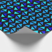 Abstrakte Blues Geschenkpapier (Ecke)
