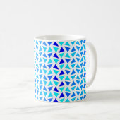 Abstrakte Blues Kaffeetasse (VorderseiteRechts)