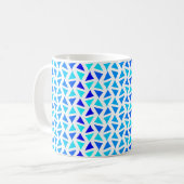 Abstrakte Blues Kaffeetasse (Vorderseite Links)