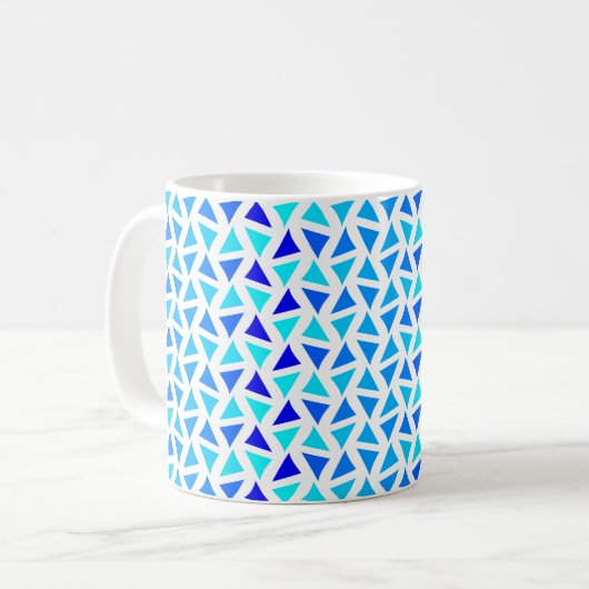 Abstrakte Blues Kaffeetasse (Vorderseite Links)