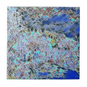 Abstrakte Blues-Lavendel Fliese (Vorderseite)