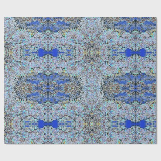 Abstrakte Blues-Lavendel Geschenkpapier (Flach)