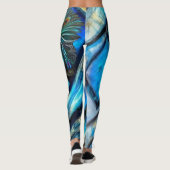 Abstrakte Blues Leggings (Rückseite)