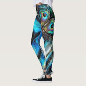 Abstrakte Blues Leggings (Links)